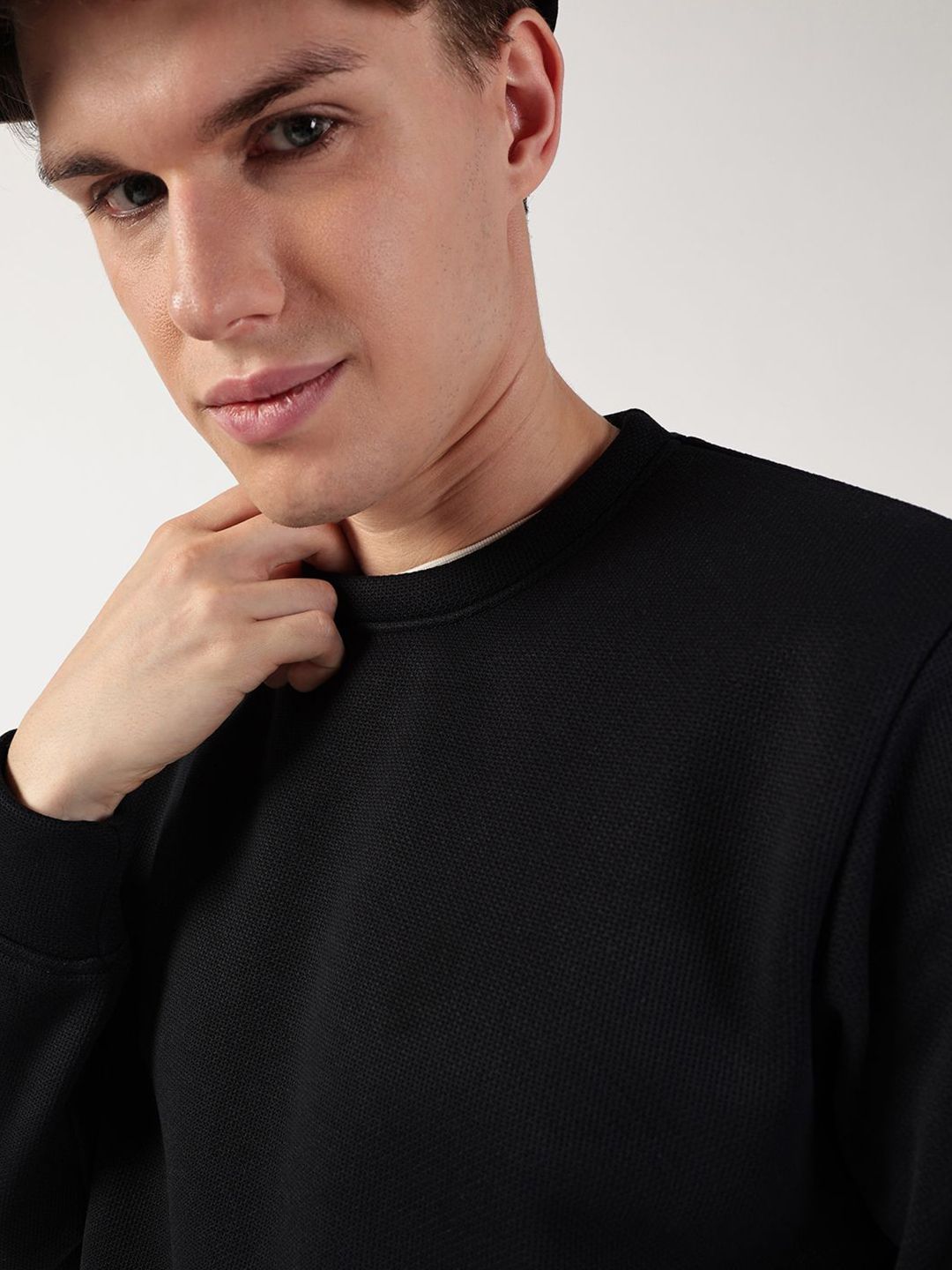 Thomas Scott Men Anti Odour Solid Round Neck Pullover Sweatshirt-picture-11
