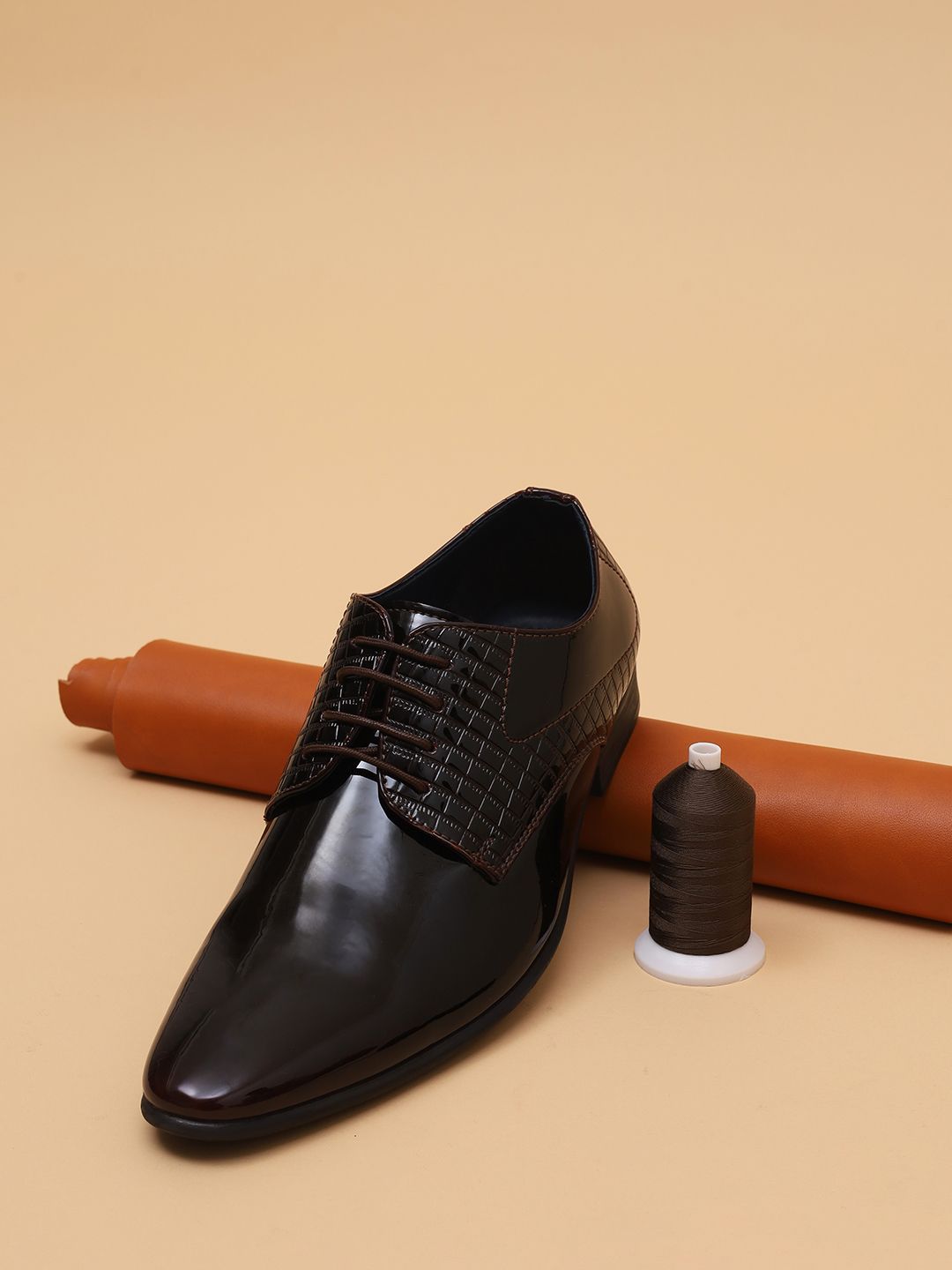 MICHAEL ANGELO Men Textured Formal Derbys-picture-41