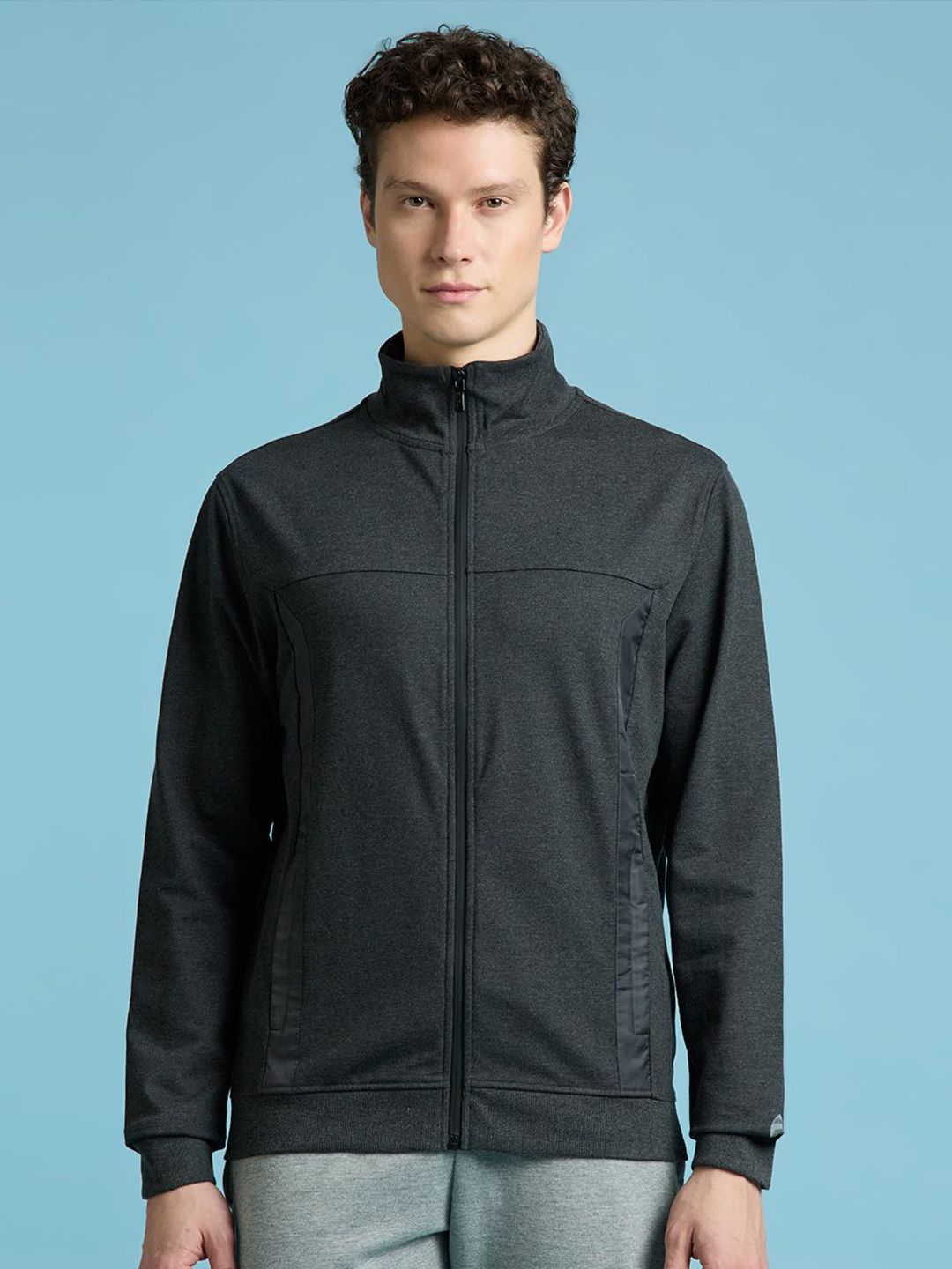 Pepe Jeans Men Solid Mock Collar Cotton Front-Open Sweatshirt-picture-32