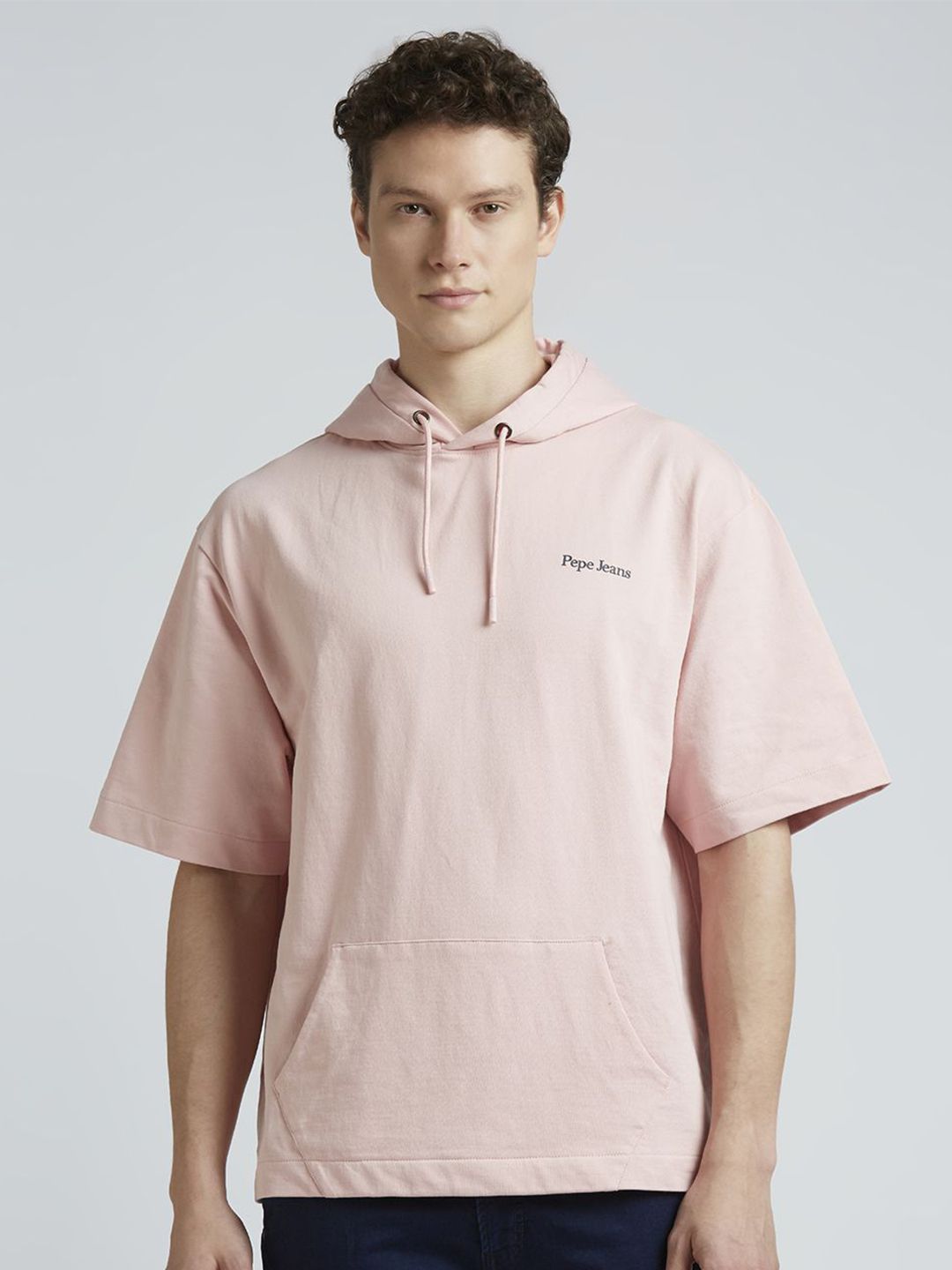 Pepe Jeans Men Solid Hood Cotton Pullover Sweatshirt-picture-29