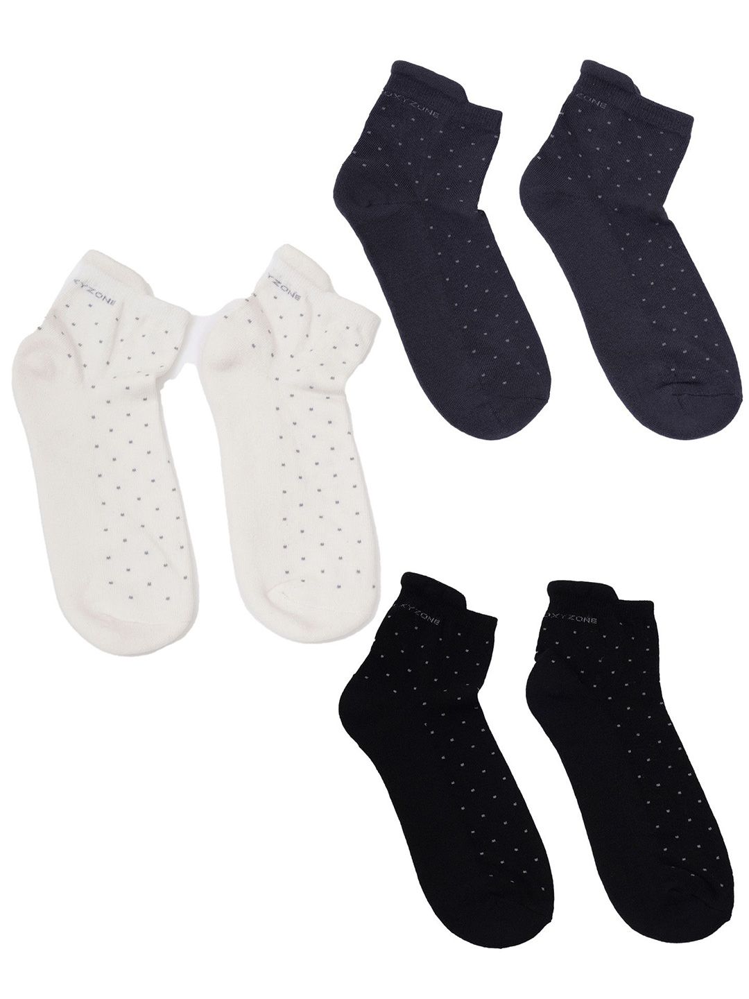 OXYZONE Men Pack Of 3 Patterned Ankle-Length Socks-picture-35