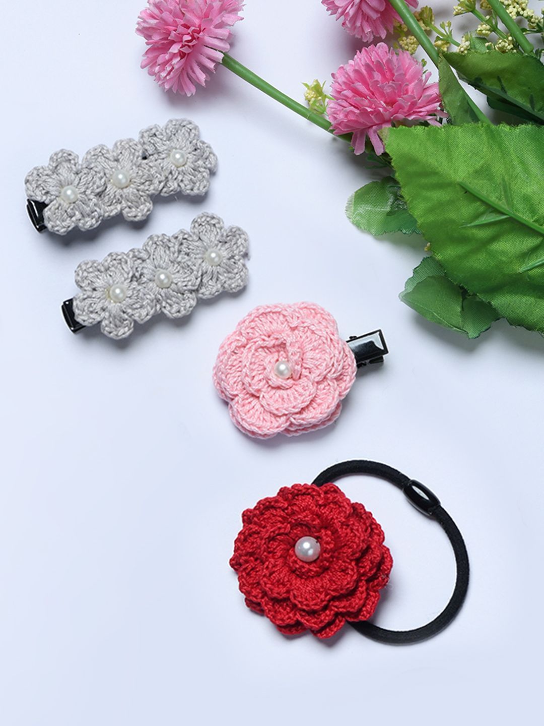 FUNKRAFTS Girls Set of 4 Embellished Hair Accessory Set-picture-4