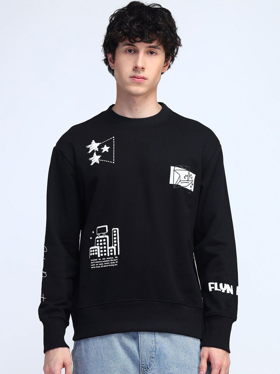 Flying Machine Men Printed Sweatshirt-picture-29
