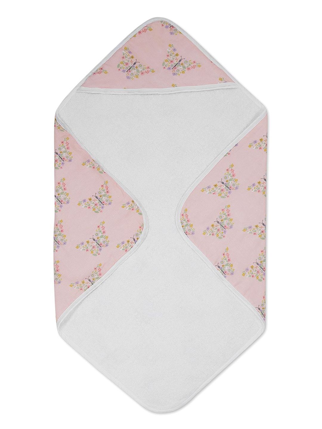 haus & kinder Pink & White Printed 550 GSM Terry Cotton Bath Towel-picture-11