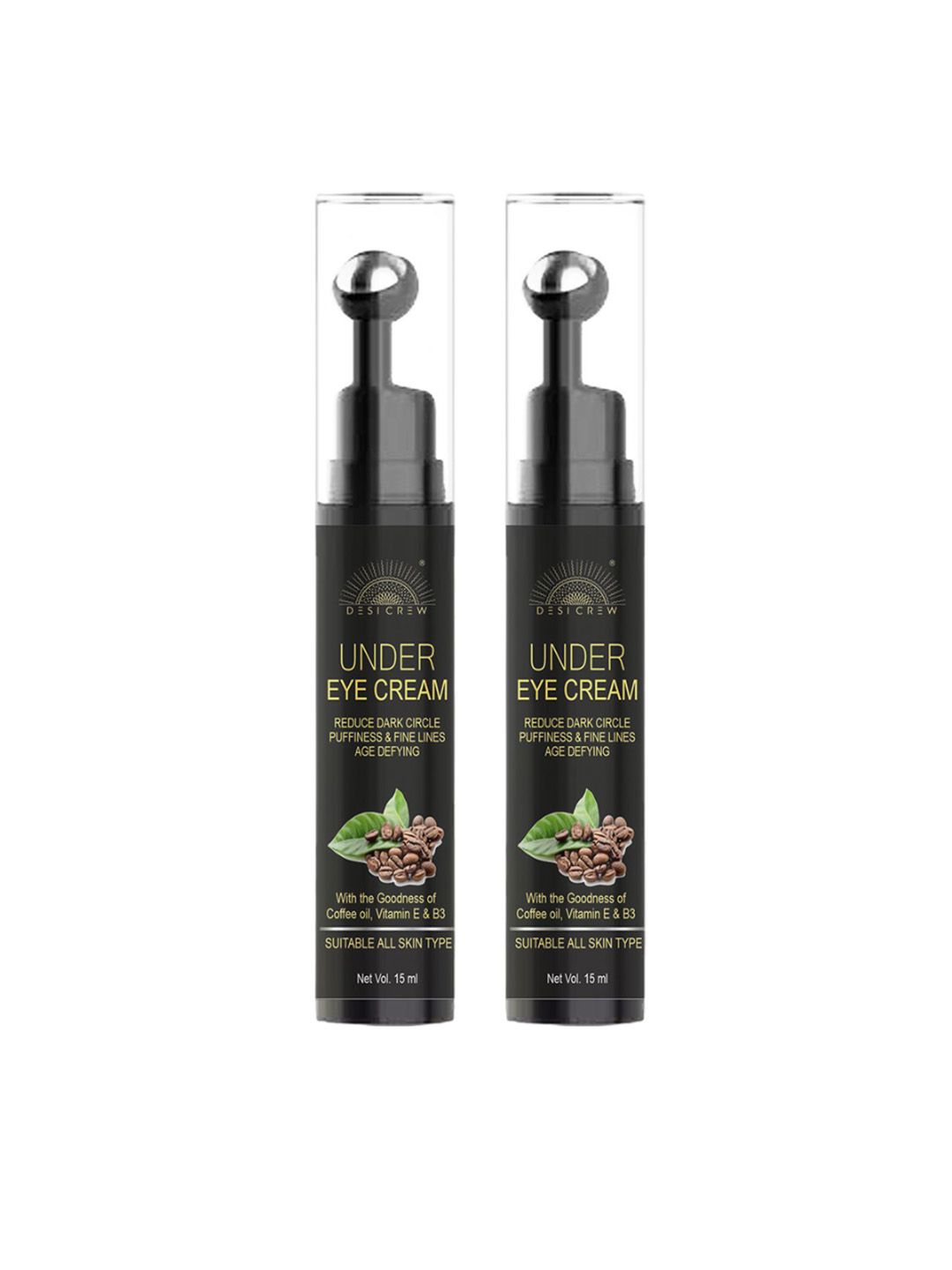 Desi Crew Set Of 2 Under Eye Cream With Coffee Oil- 15 ml Each-image-13