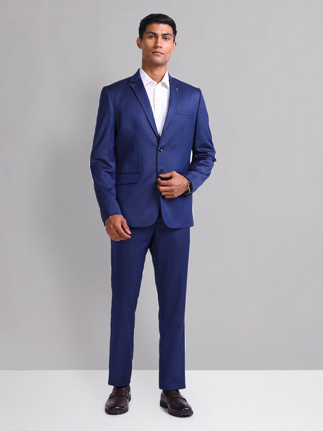 AD By Arvind Tailored Fit Two Piece Suit-image-4