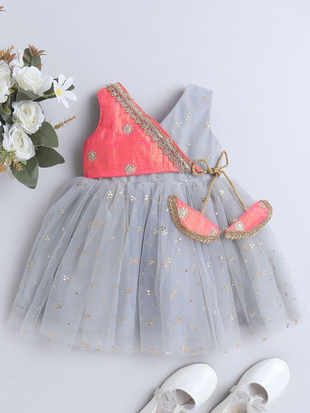 MANY FROCKS & Girls Lace Inserts Fit & Flare Dress-picture-11