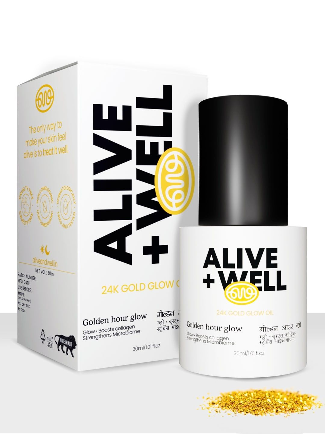 Alive & Well 24K Golden Hour Glow Facial Oil - 30ml-image-1