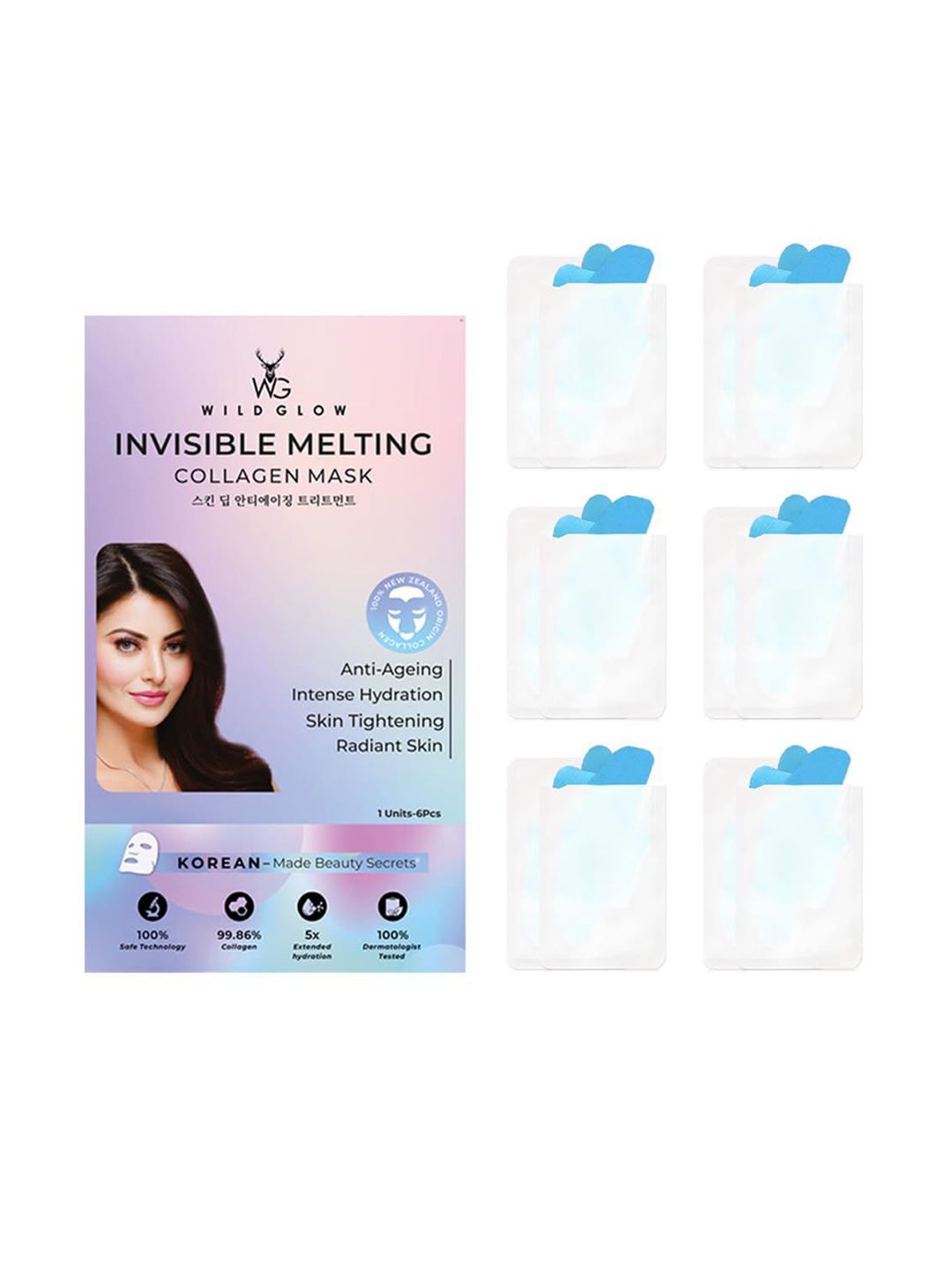 Wildglow Set Of 3 Invisible Melting Collagen Face Mask-image-28