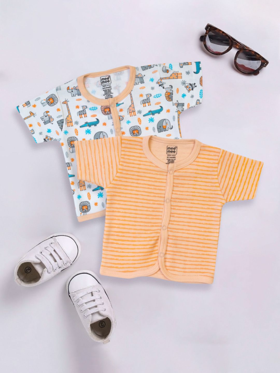 MeeMee Infants Pack Of 2 Printed Cotton Jablas-picture-40