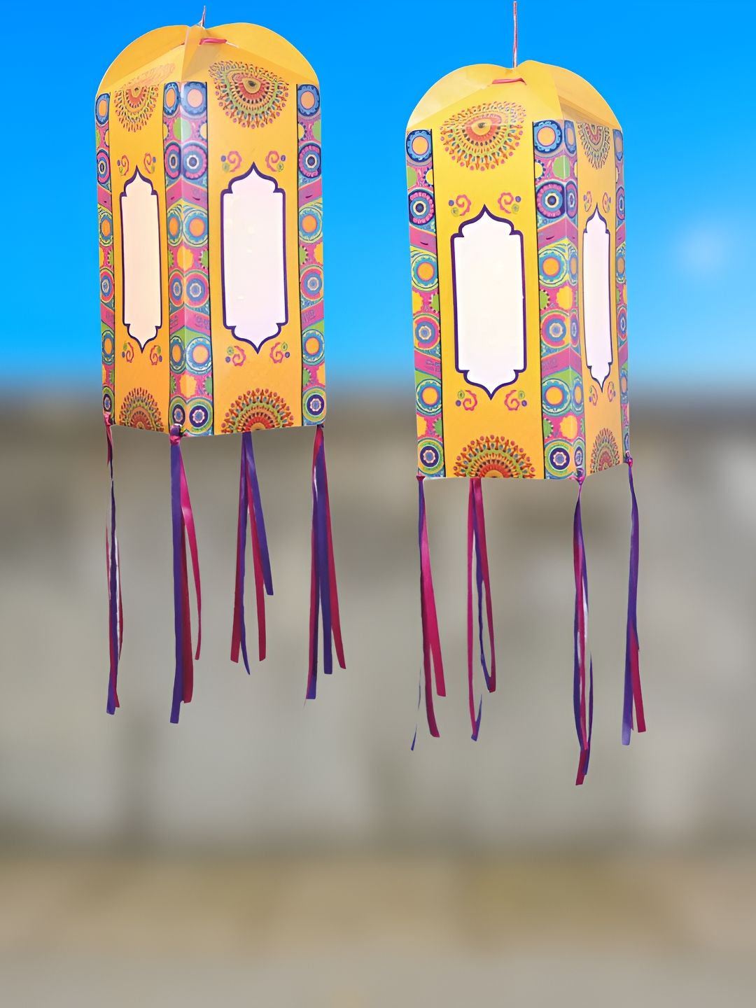 Special You 2Pcs Yellow Kandeel Hanging Festive Decor-image-11