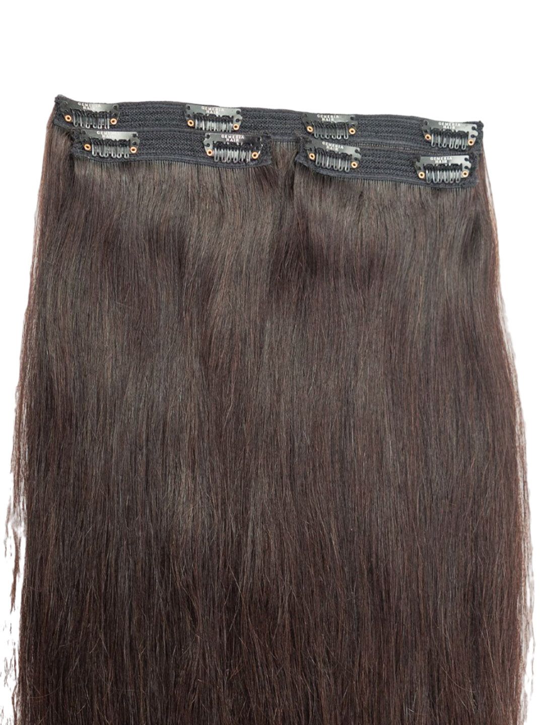 GEMERIA HAIR Set Of 3 Clip-In Straight Locks Hair Extension - Dark Brown-image-9