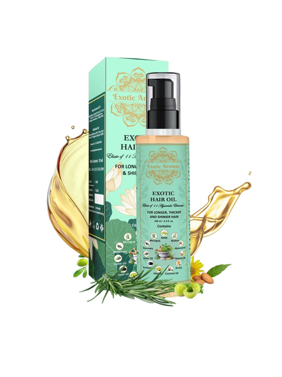 EXOTIC AROMAS Exotic Hair Oil with Rosemary and 11 Herbs - 100 ml-picture-41