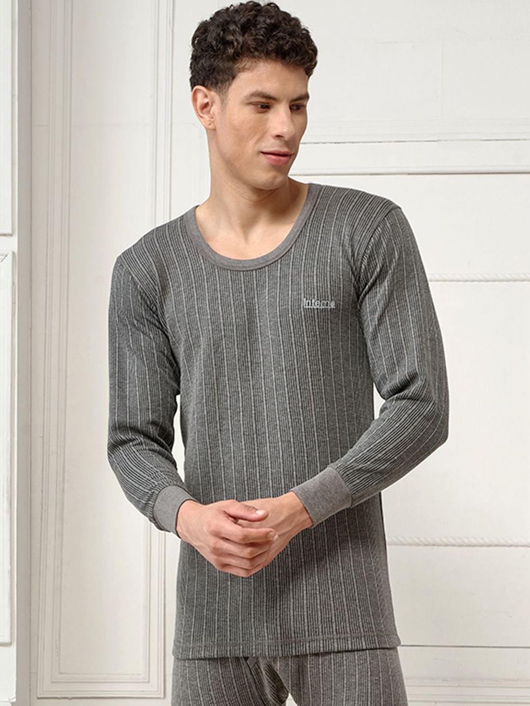 INFERNO Men Striped Thermal Tops-picture-47