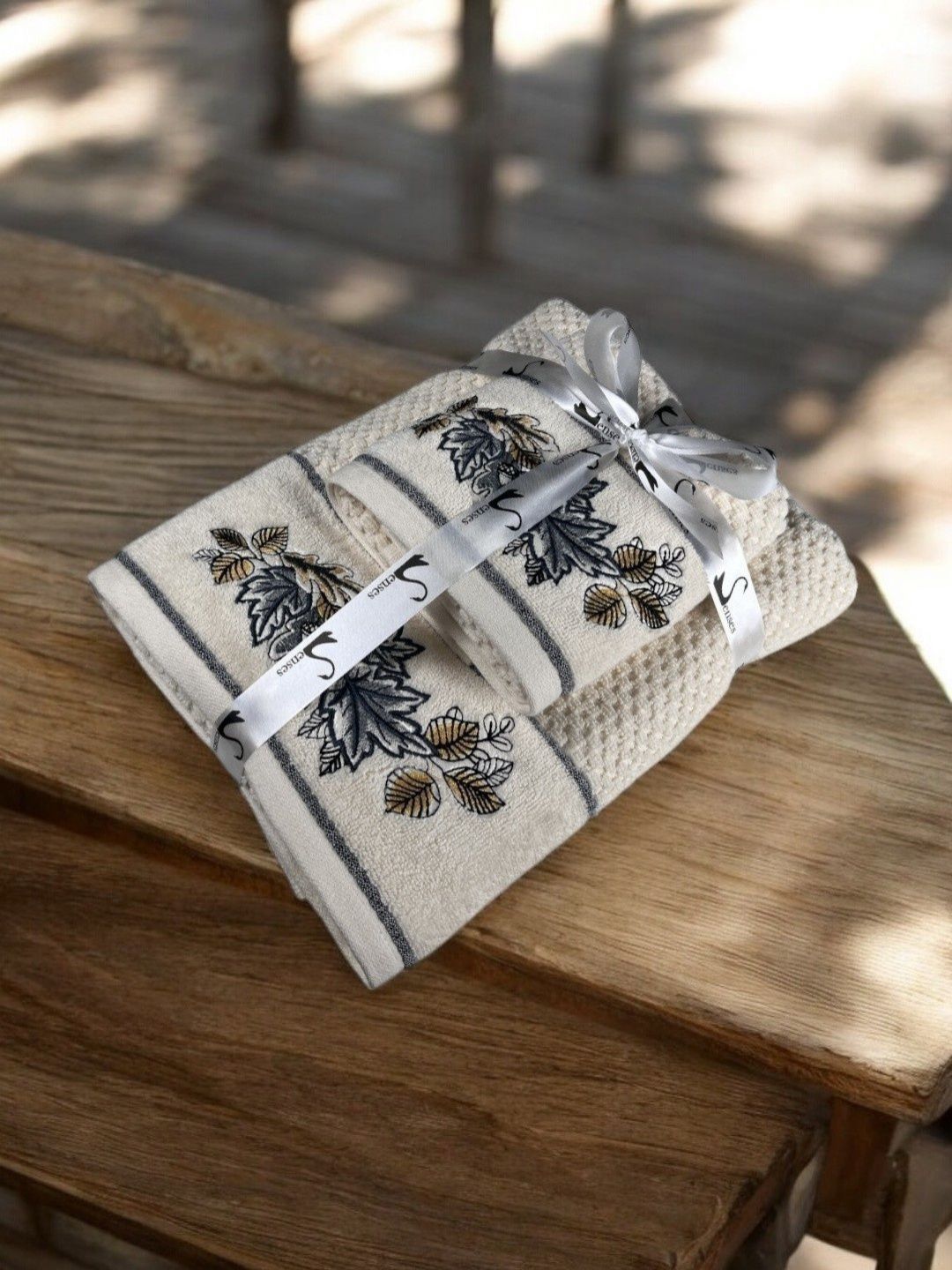 SENSES Blue & Black 2 Printed Cotton 550 GSM Bath Towel-picture-37