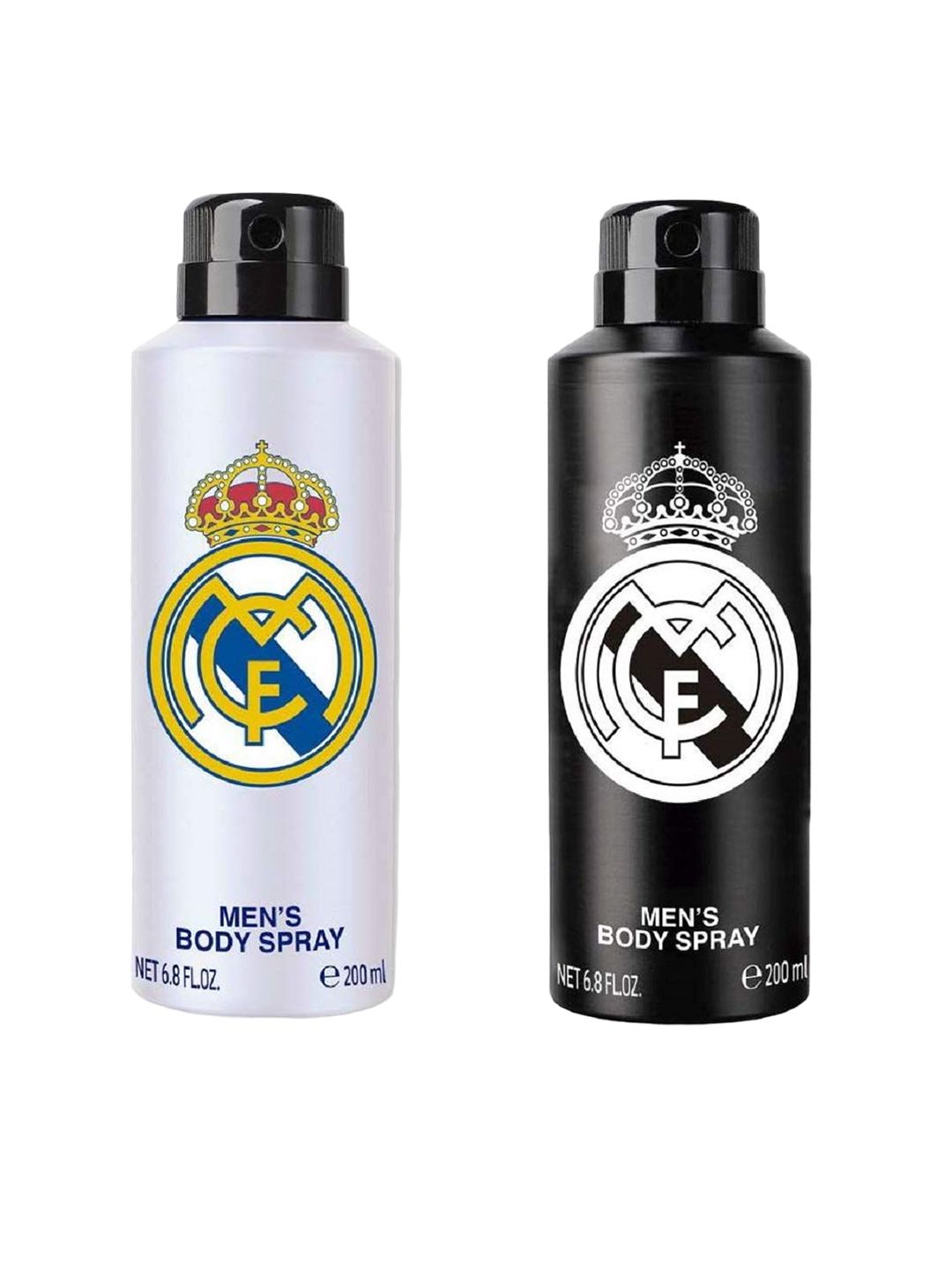 Real Madrid Set Of 2 Black & White Deodorant - 200ml Each-picture-13