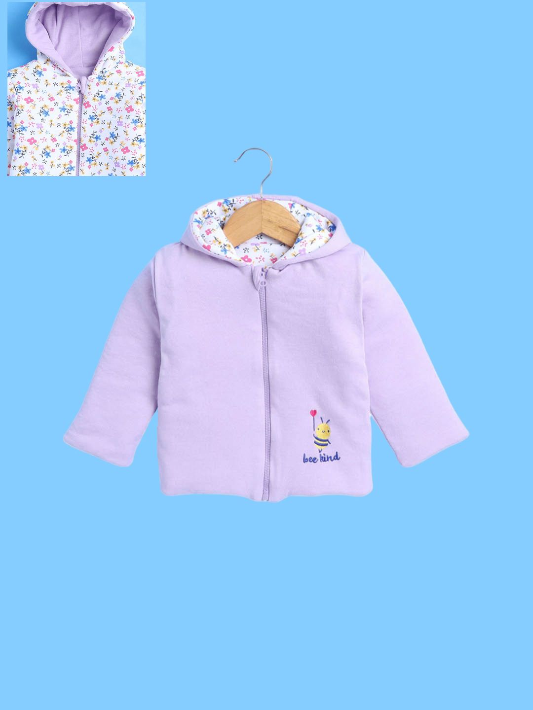 BUMZEE Girls Reversible Conversational Printed Padded Jacket-picture-42