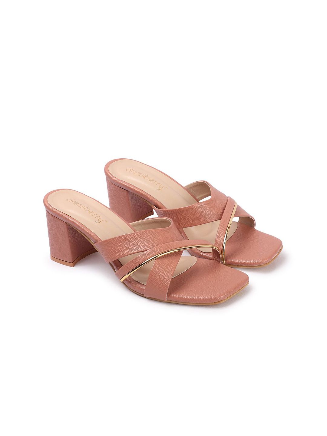 DressBerry Womens  Textured Party Block Sandals with Bows-picture-22