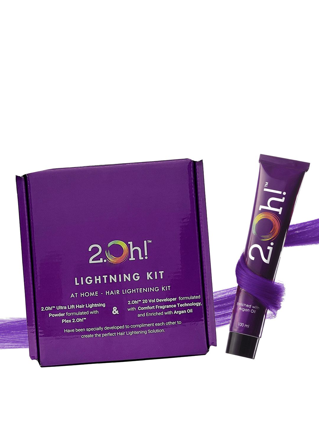 2.Oh! DIY Combo: Hair Bleach Kit + Semi Permanent Hair Colour - 100 ml - Violet-picture-37