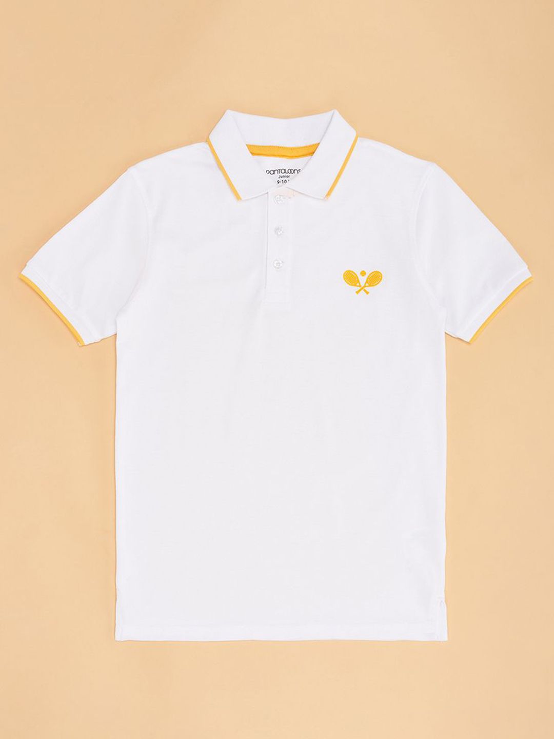 Pantaloons Junior Boys Solid Polo Collar Cotton T-shirt-picture-10