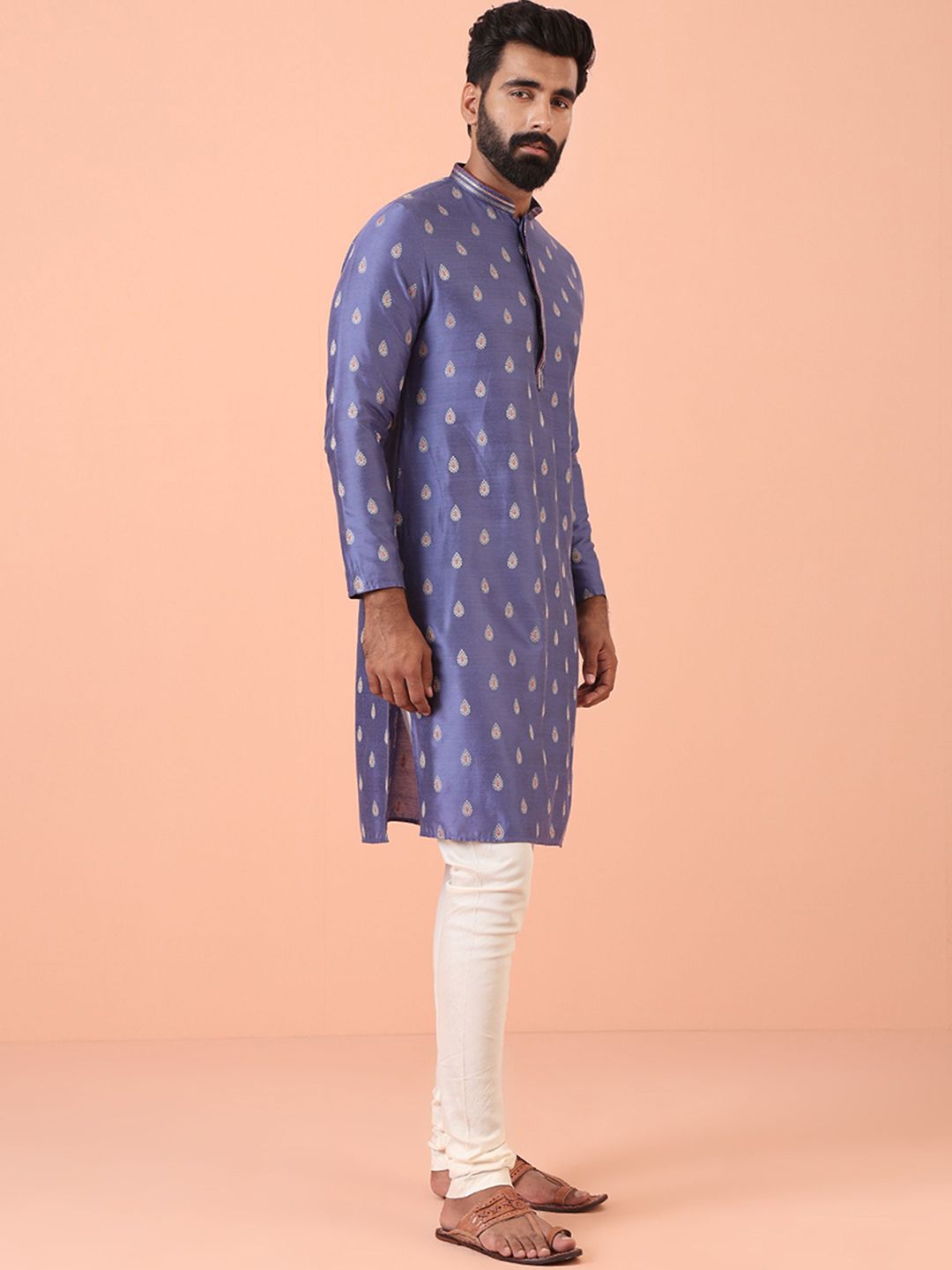 KISAH Men Thread Work Kurta-image-39