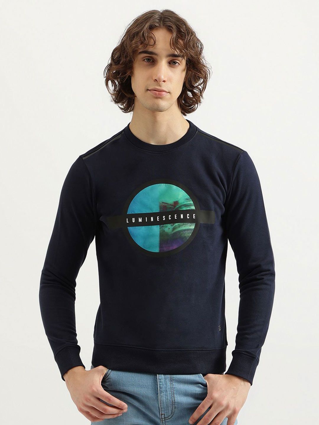 United Colors of Benetton Men Graphic Printed Round Neck Cotton Pullover Sweatshirt-picture-11