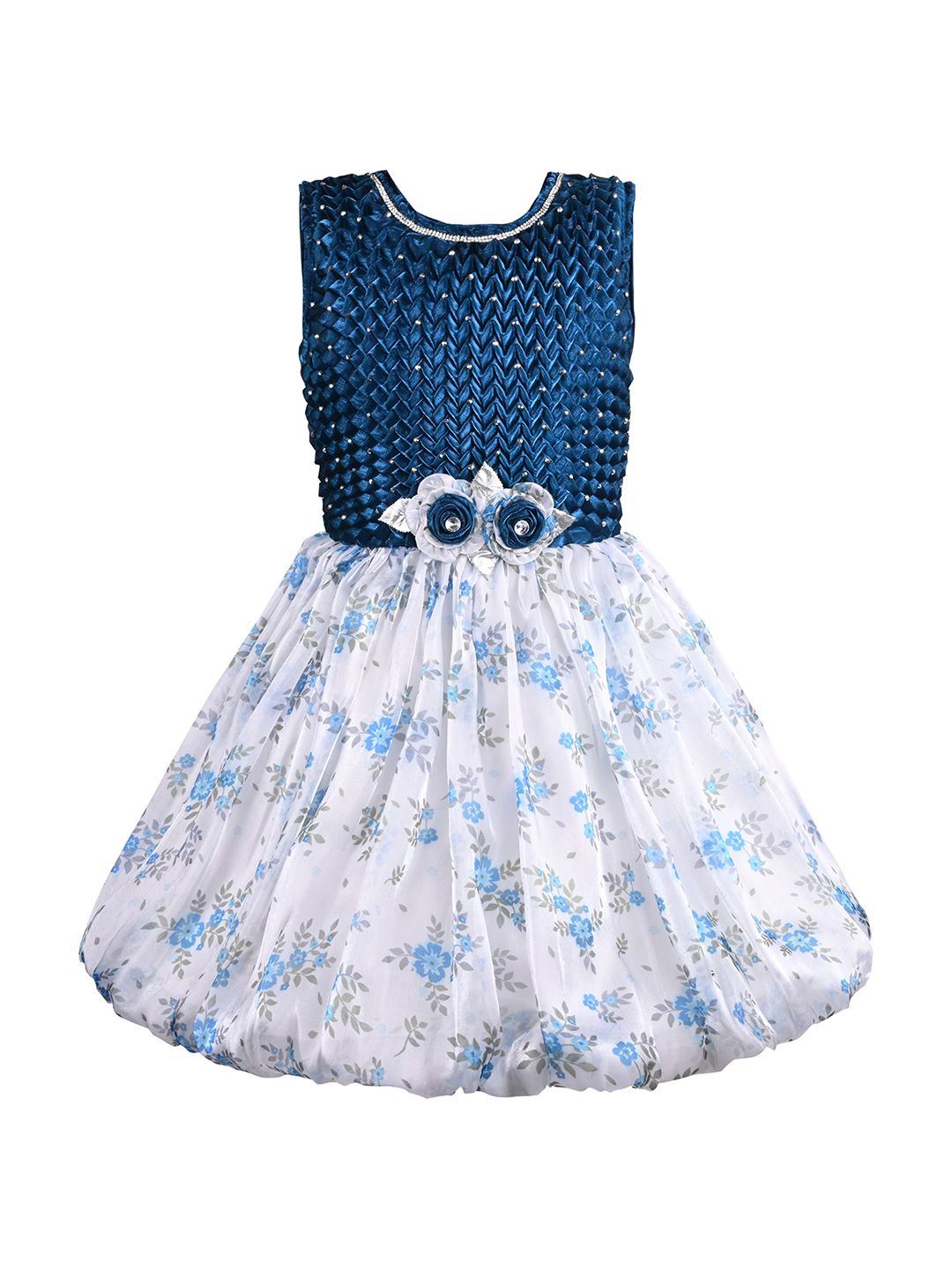 Wish Karo Girls Floral Print Fit & Flare Dress-picture-16