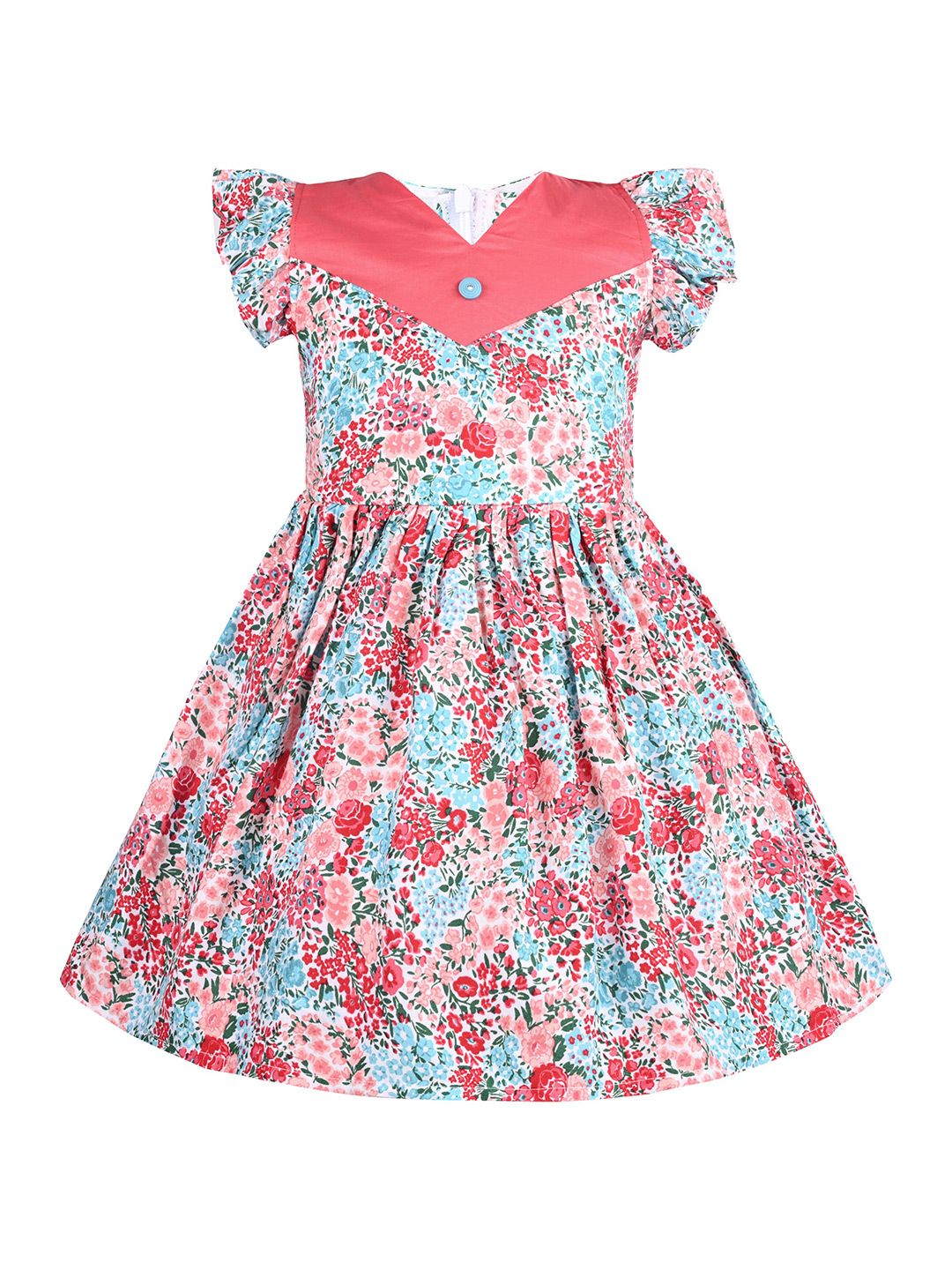 Wish Karo Girls Floral Print Fit & Flare Dress-picture-12