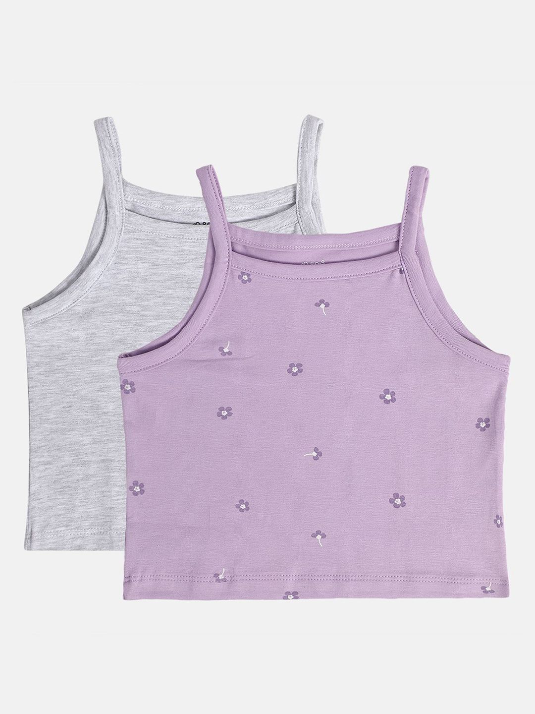 MINI KLUB Girls Pack Of 2 Pure Cotton Camisoles-picture-26