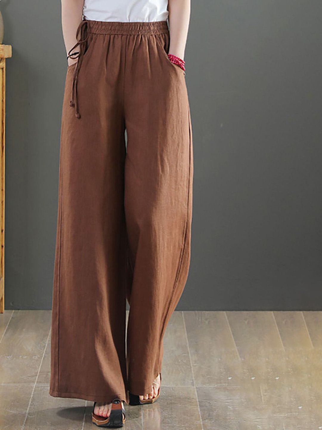 StyleCast x Revolte Women Loose Fit Easy Wash Pleated Chinos Trousers-picture-34
