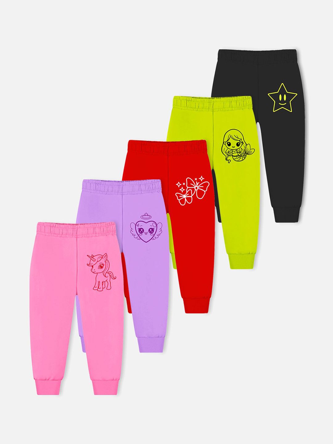 YK X Trampoline Infants Pack Of 5 Printed Joggers-picture-10