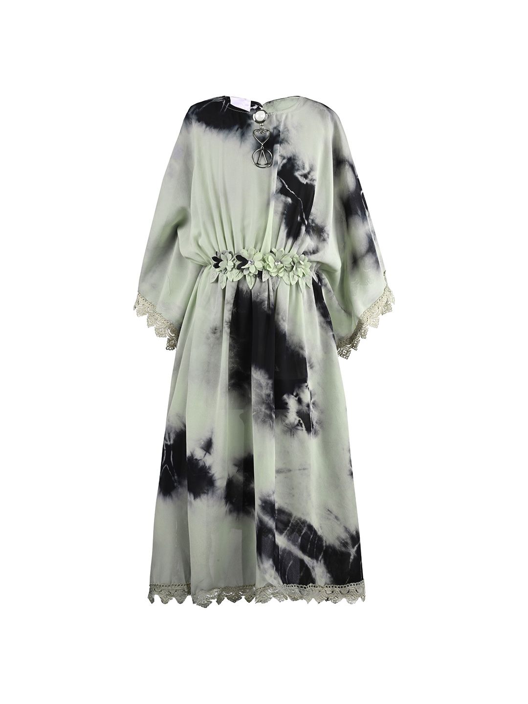 Wish Karo Girls Tie and Dye Kimono Sleeves Fit & Flare Dress-picture-15