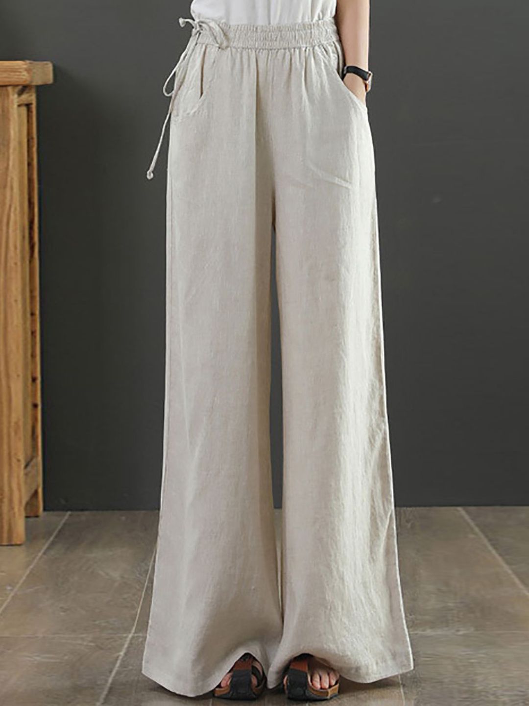 StyleCast x Revolte Women Loose Fit Easy Wash Parallel Trousers-image-49