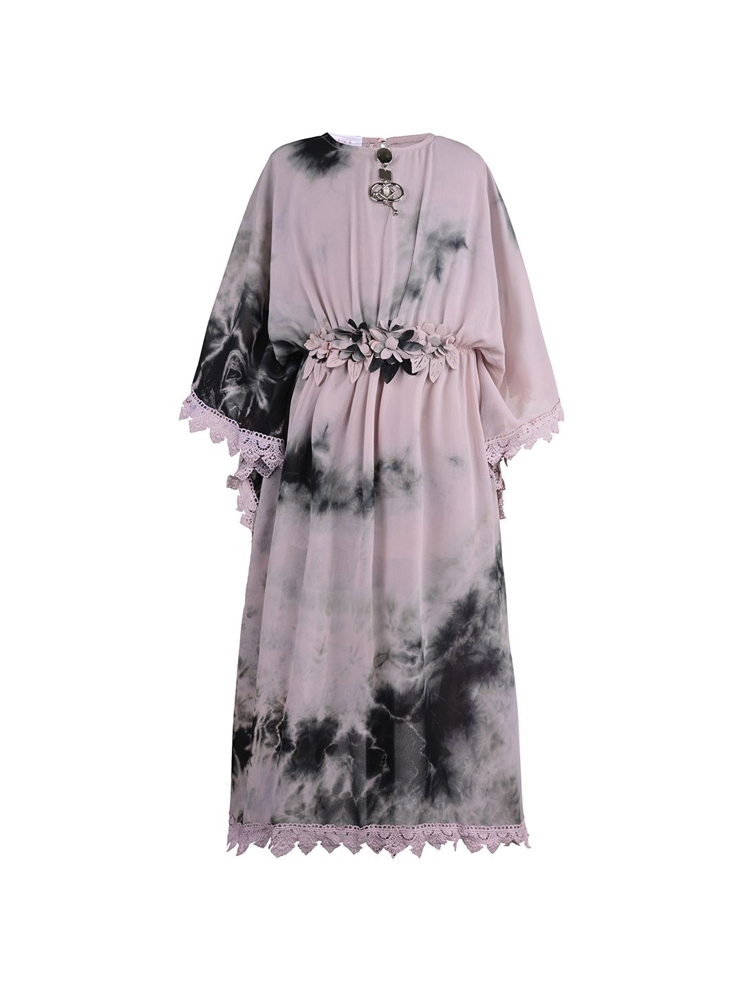 Wish Karo Girls Tie and Dye Kimono Sleeves Fit & Flare Dress-picture-14