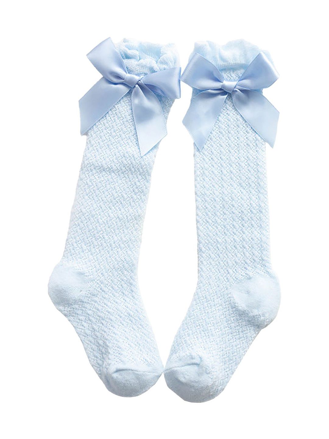 SYGA Girls Bow Design Solid Above Knee Length Socks