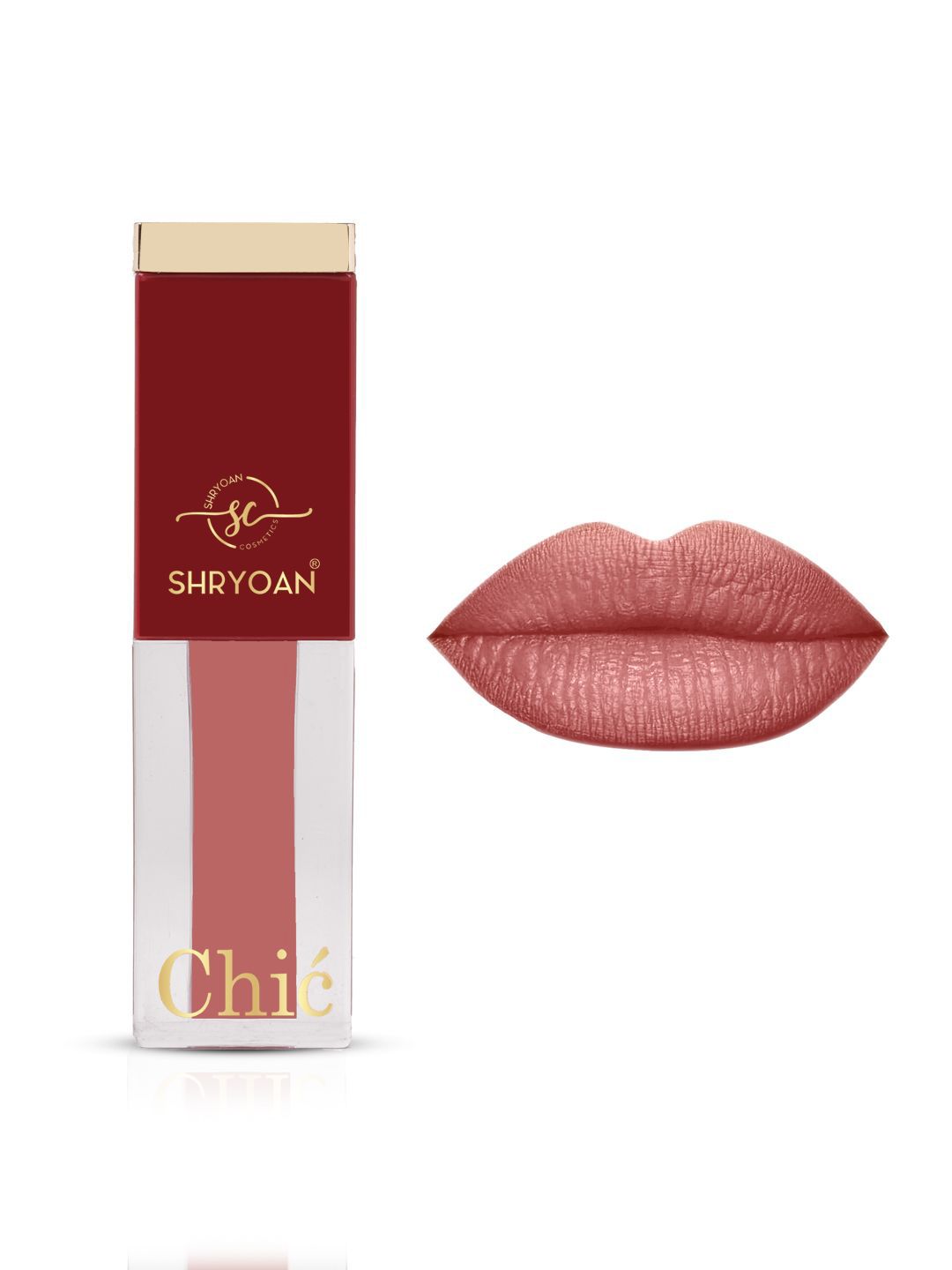 SHRYOAN Chic Velvet Water Proof Matte Liquid Lipstick - 3.5g -Brown Sugar Rose-10-picture-11