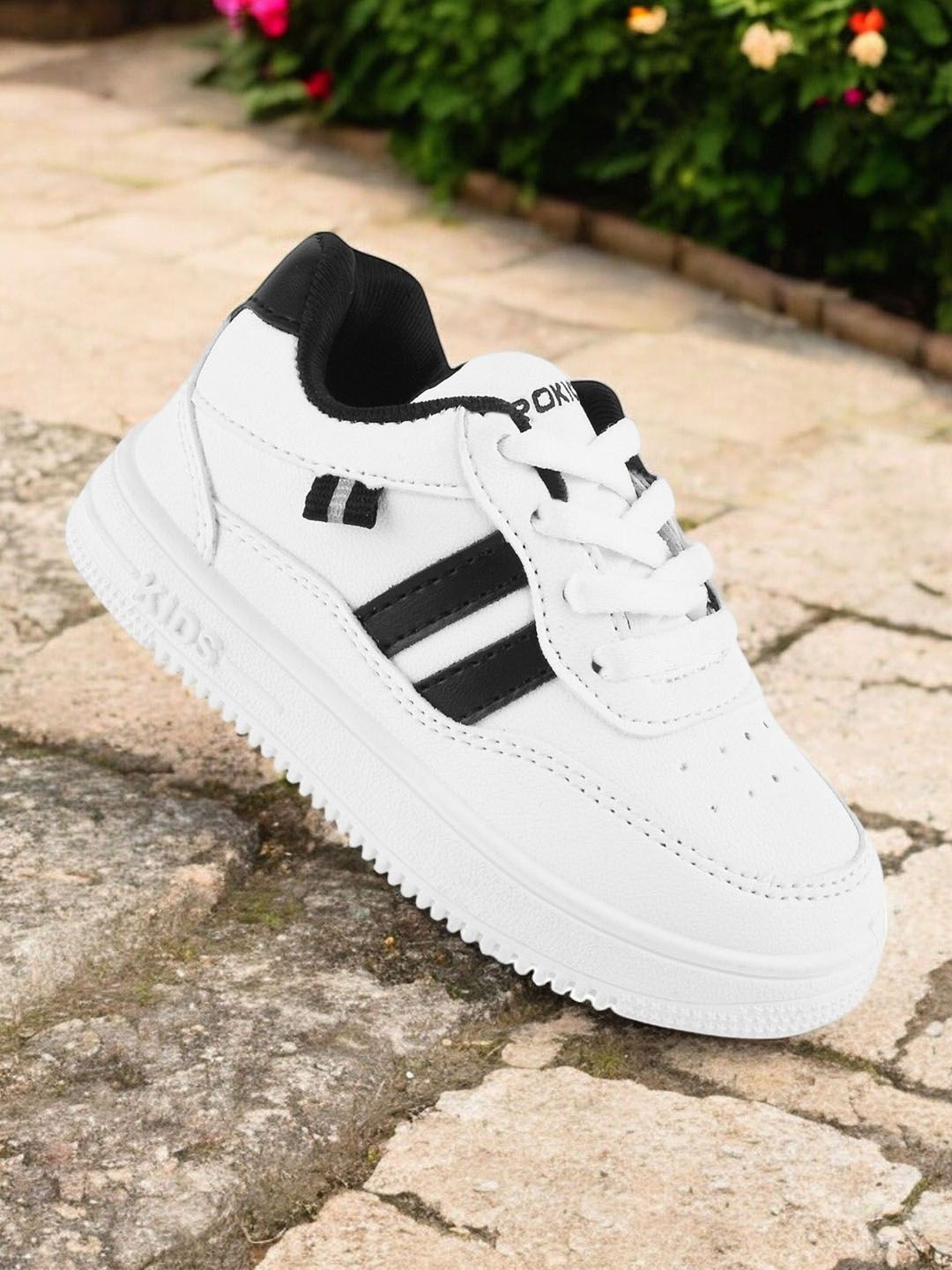 Lil Lollipop Kids Striped Lace-Ups Sneakers Casual Shoes-picture-56