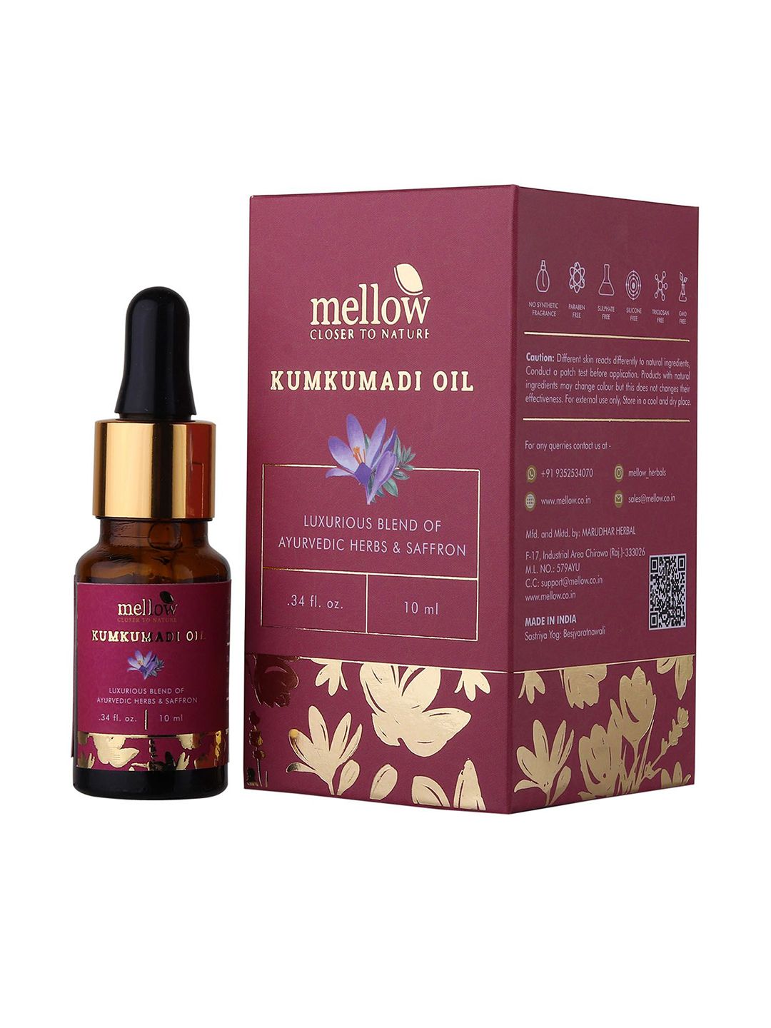MELLOW Kumkumadi Face Oil for Glowing Skin & Deep Nourishment - 10 ml-image-6