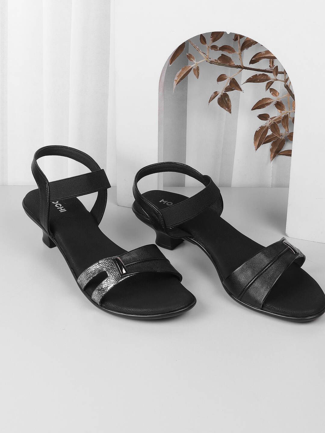 Mochi Textured Kitten Sandals with Bows-image-14