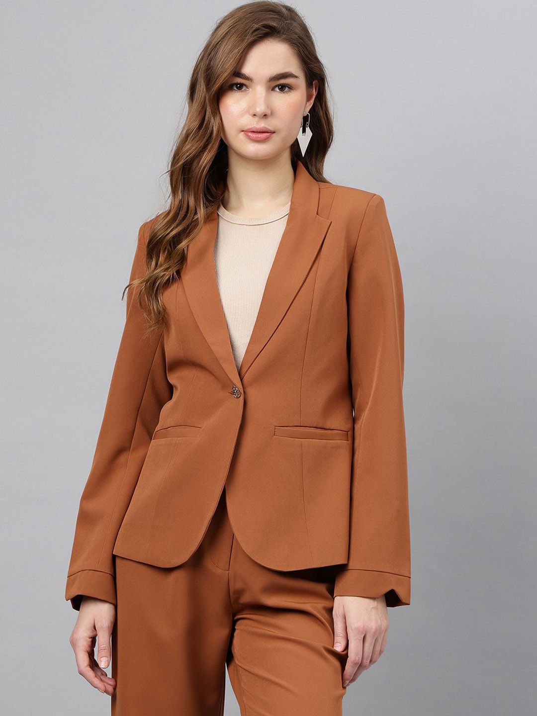 Latin Quarters Women Solid Tailored Jacket