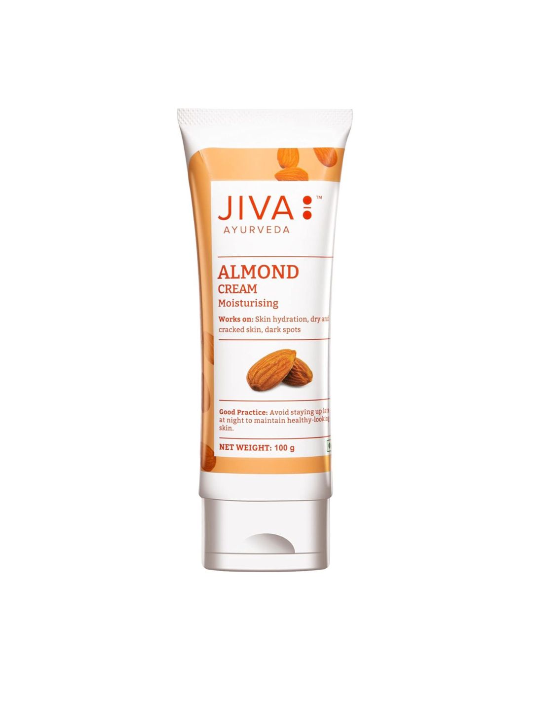 Jiva Almond Cream For Brightens & Moisturizes Skin -100g-image-1