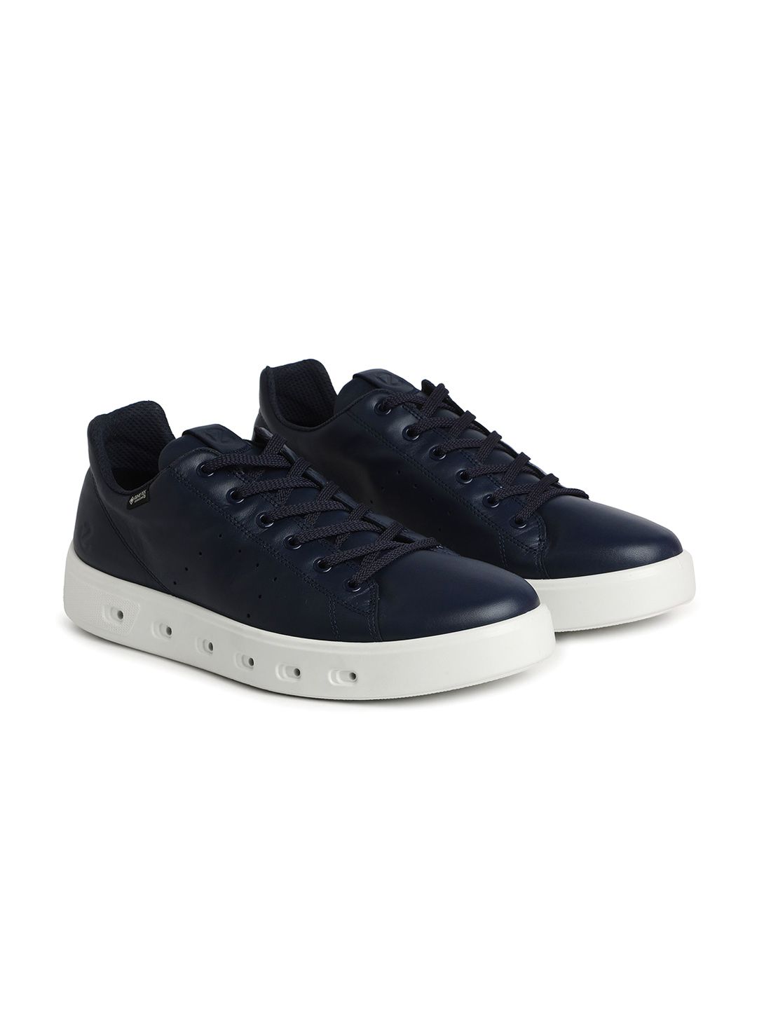 ECCO Men Solid Round Toe Leather Sneakers-picture-50