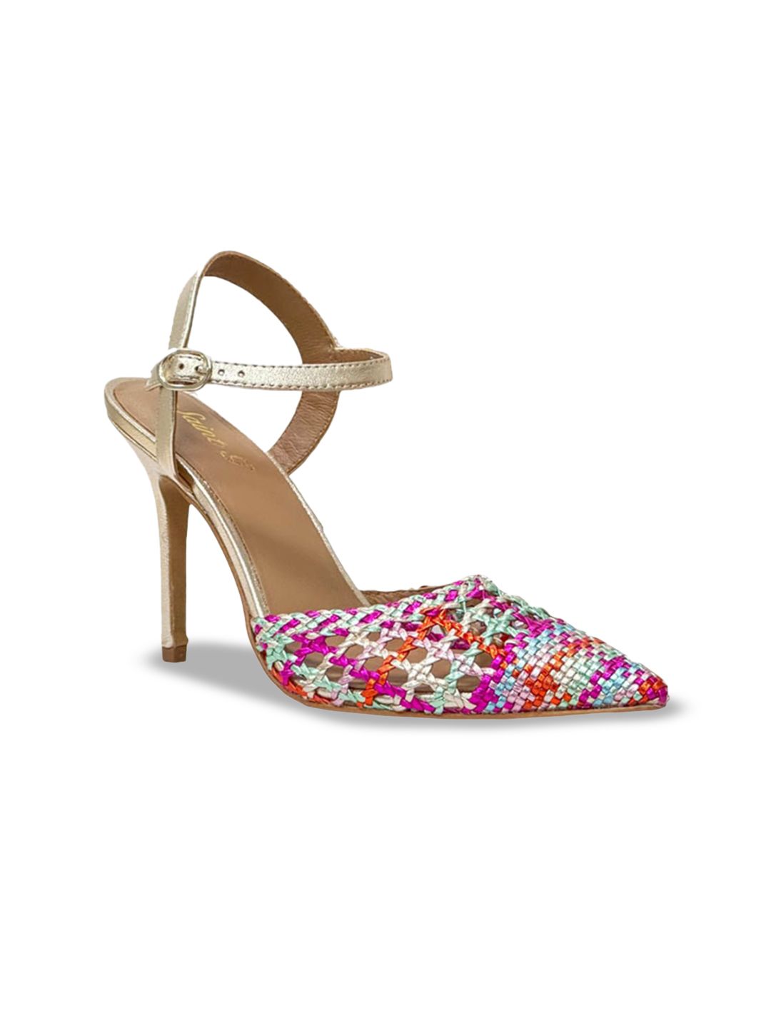 Saint G Printed Leather Stiletto Sandals-picture-14
