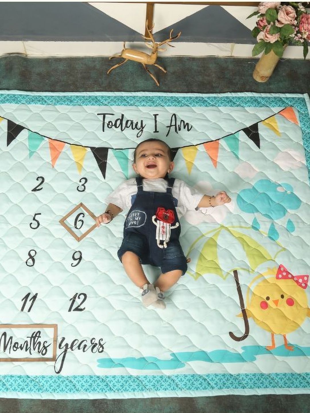 NEW COMERS Green & Black Cartoon Characters Mild Winter 210 GSM Single Bed Quilt-picture-42