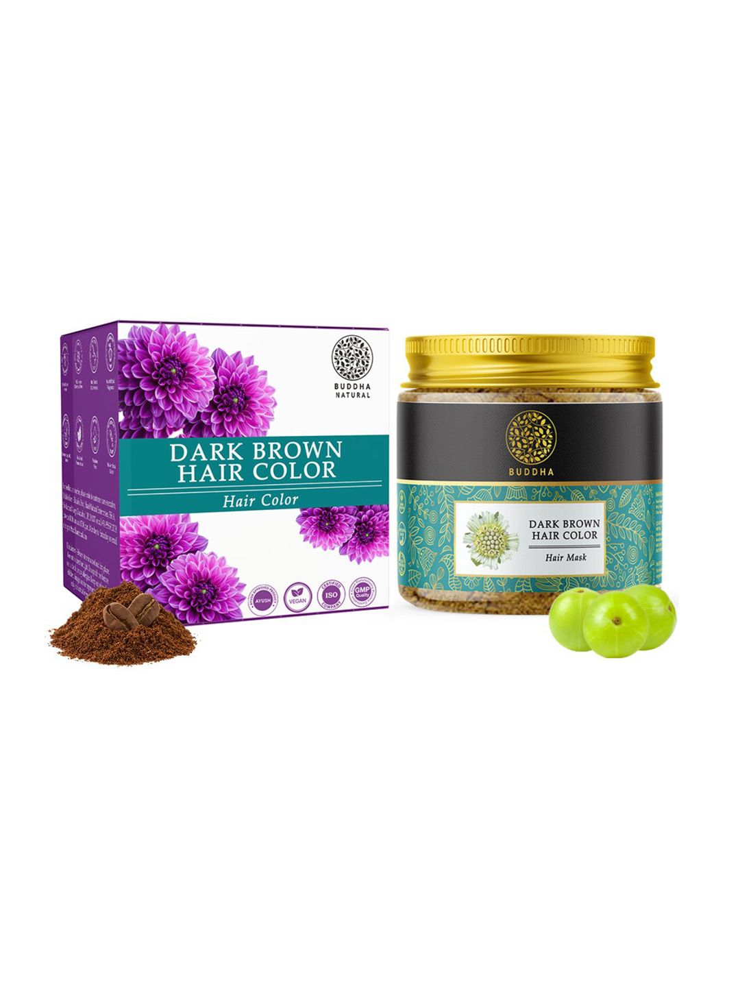 BUDDHA NATURAL Hair Color Powder - 50 g - Dark Brown-image-38