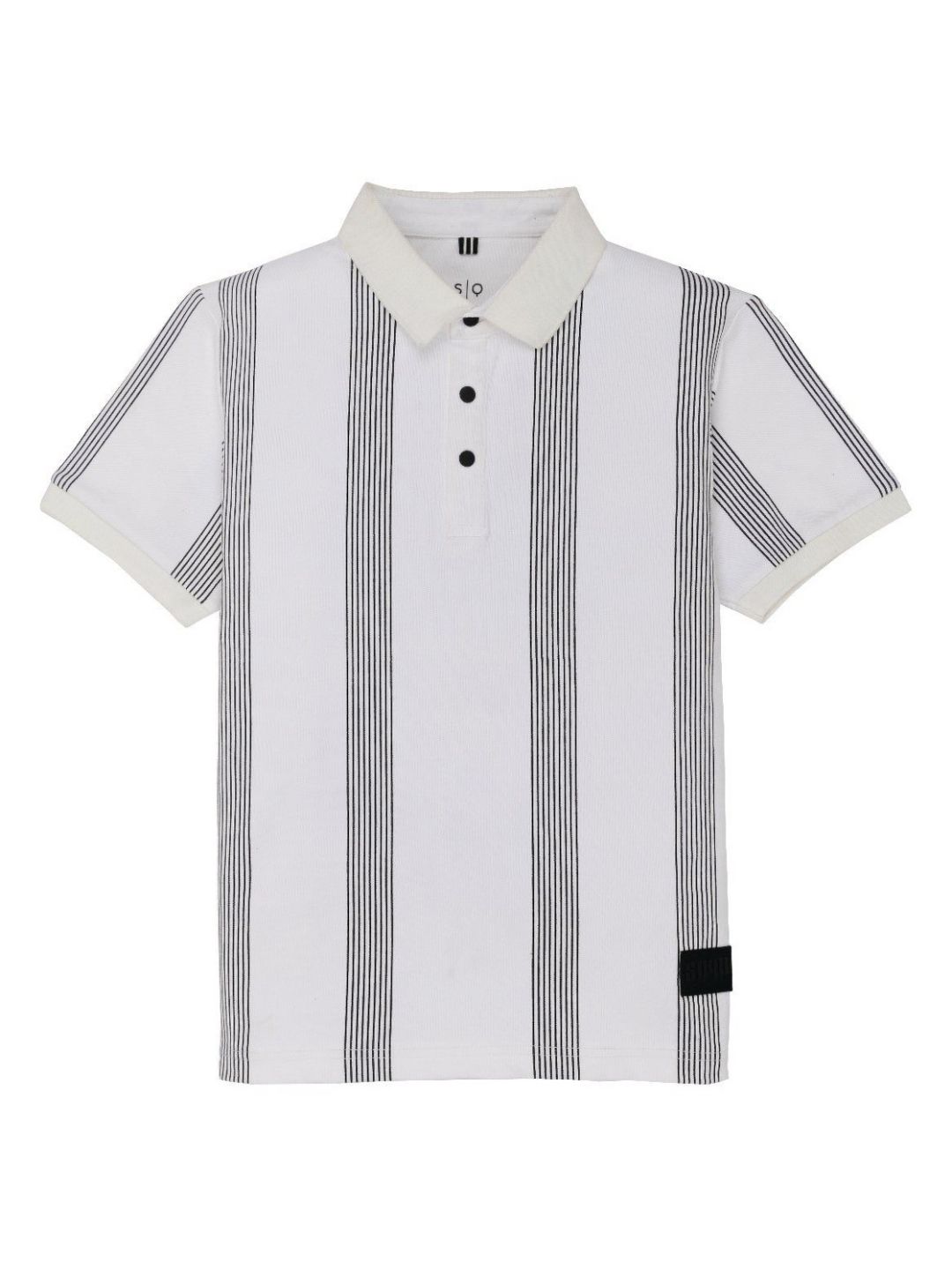 Status Quo Boys Striped Polo Collar Cotton T-shirt-picture-35