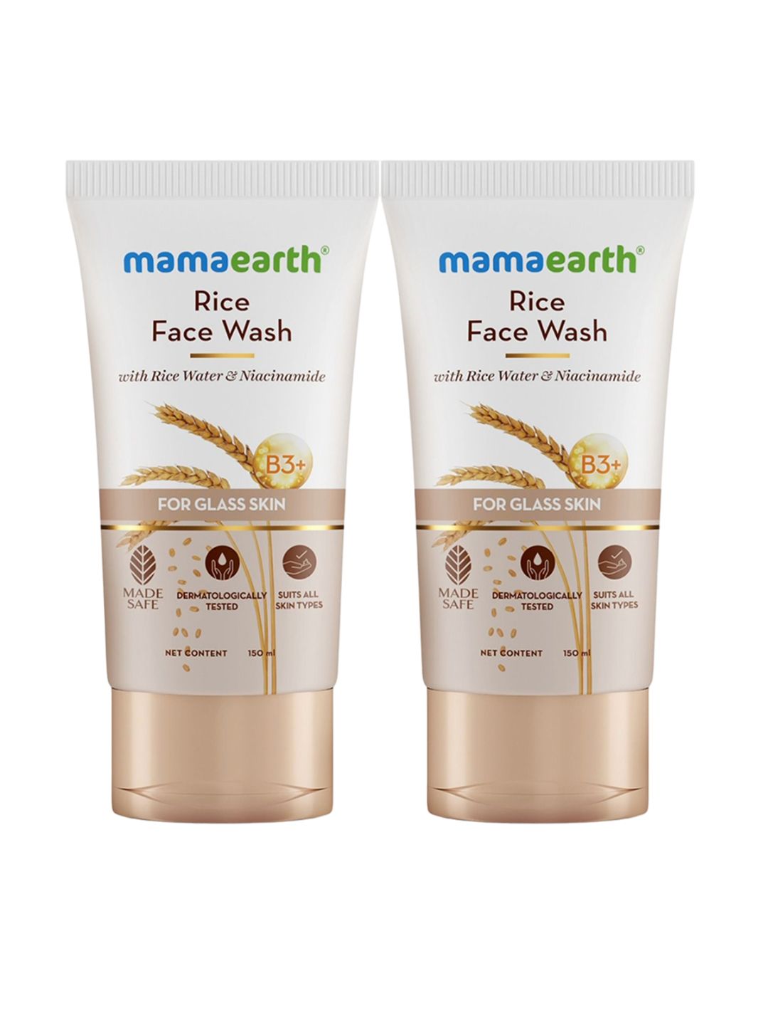 Mamaearth Set Of 2 Rice Face Wash With Rice Water & Niacinamide 150 ml Each