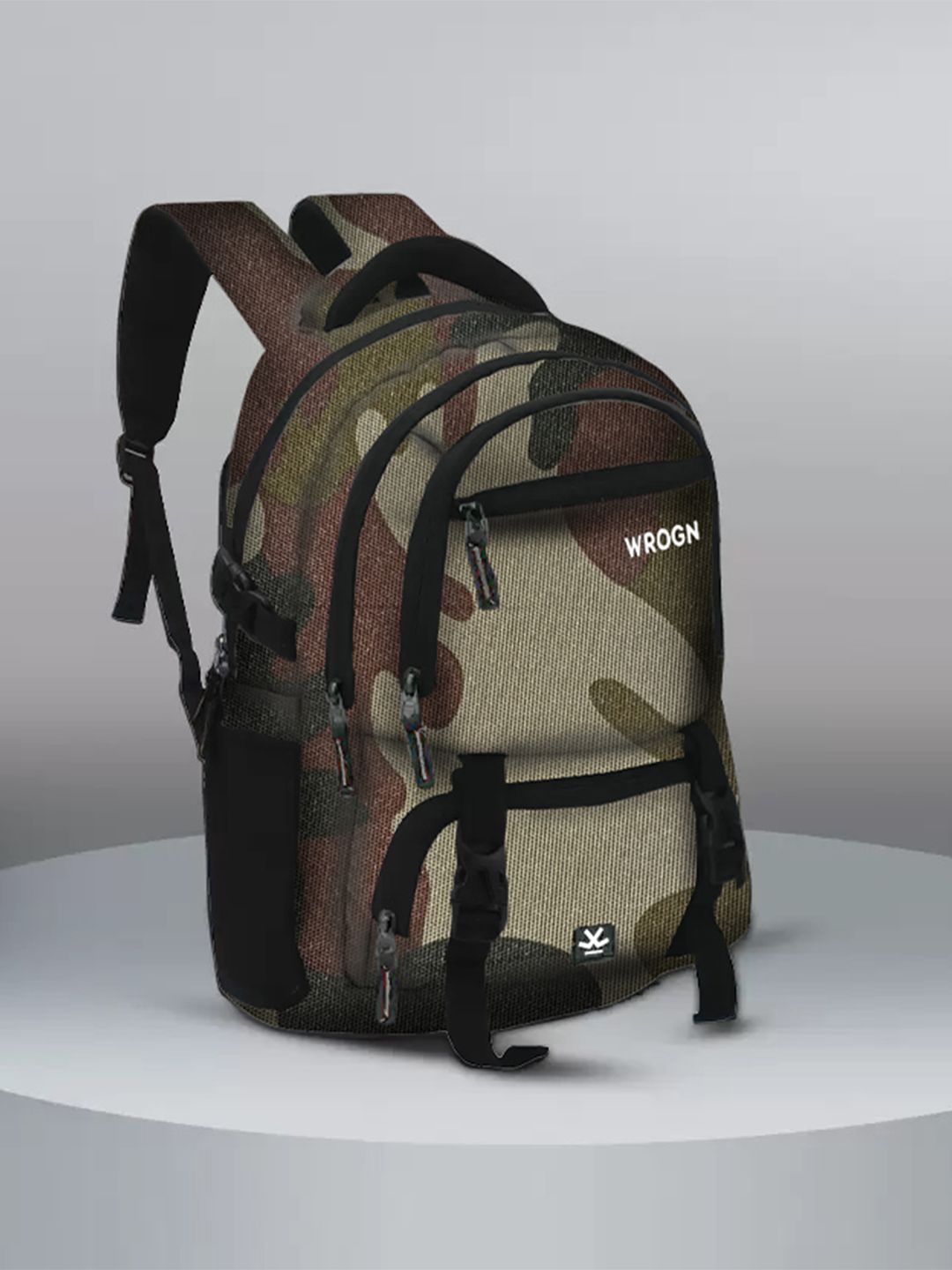 WROGN Unisex Colourblocked Backpack with USB Charging Port-image-26