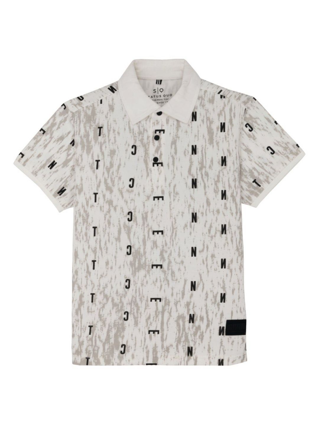 Status Quo Boys Typography Printed Polo Collar Cotton T-shirt-picture-30