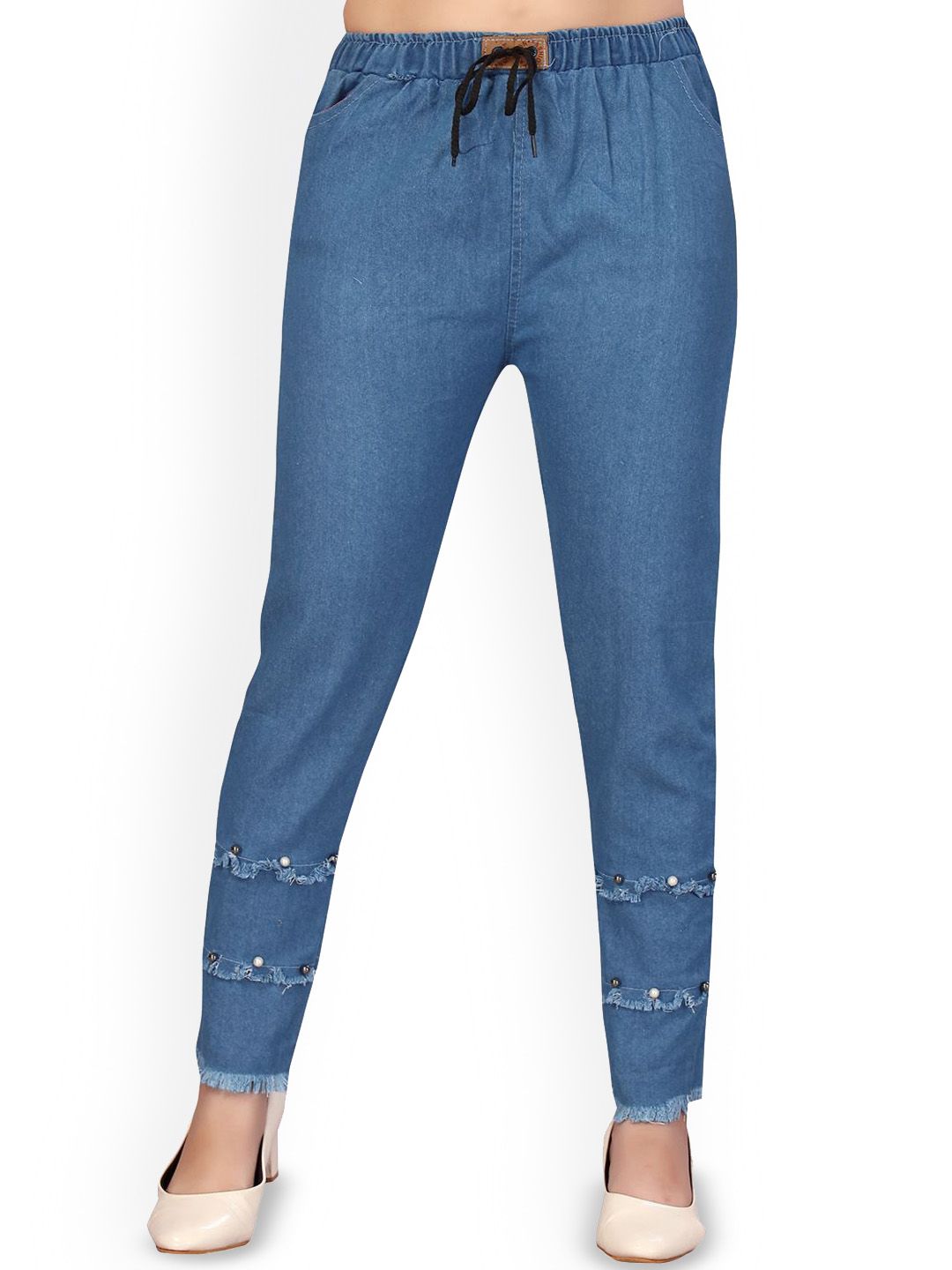 BAESD Girls Comfort Flared High-Rise Low Distress Stretchable Jeans-picture-35